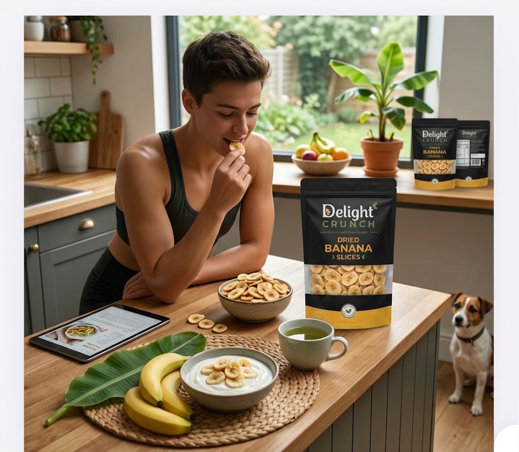 Delight Crunch Dried Banana 250g – Naturally Sweet Dried Fruit Snack